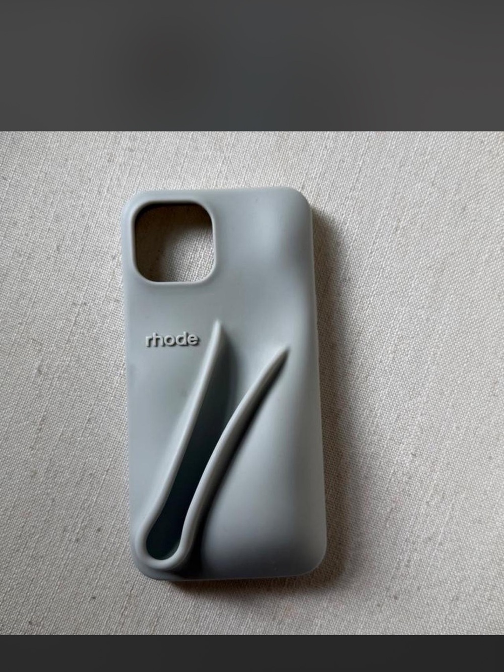 RHODE Silicone Phone Case with Built-In Loop — Light Gray